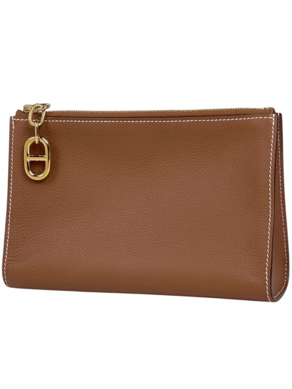 Hermes Zipengo Chaine D'ancre PM Clutch Leather Toffee